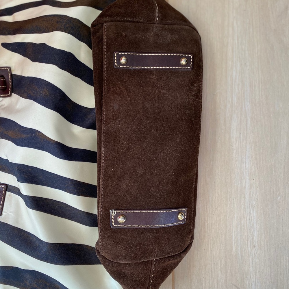 Dooney & Bourke Zebra Print Tote in Black, White & Brown - Picture 13 of 15